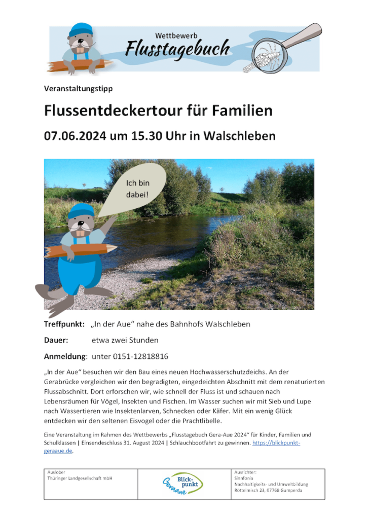 Veranstaltungstipp Flussentdeckertour in Walschleben