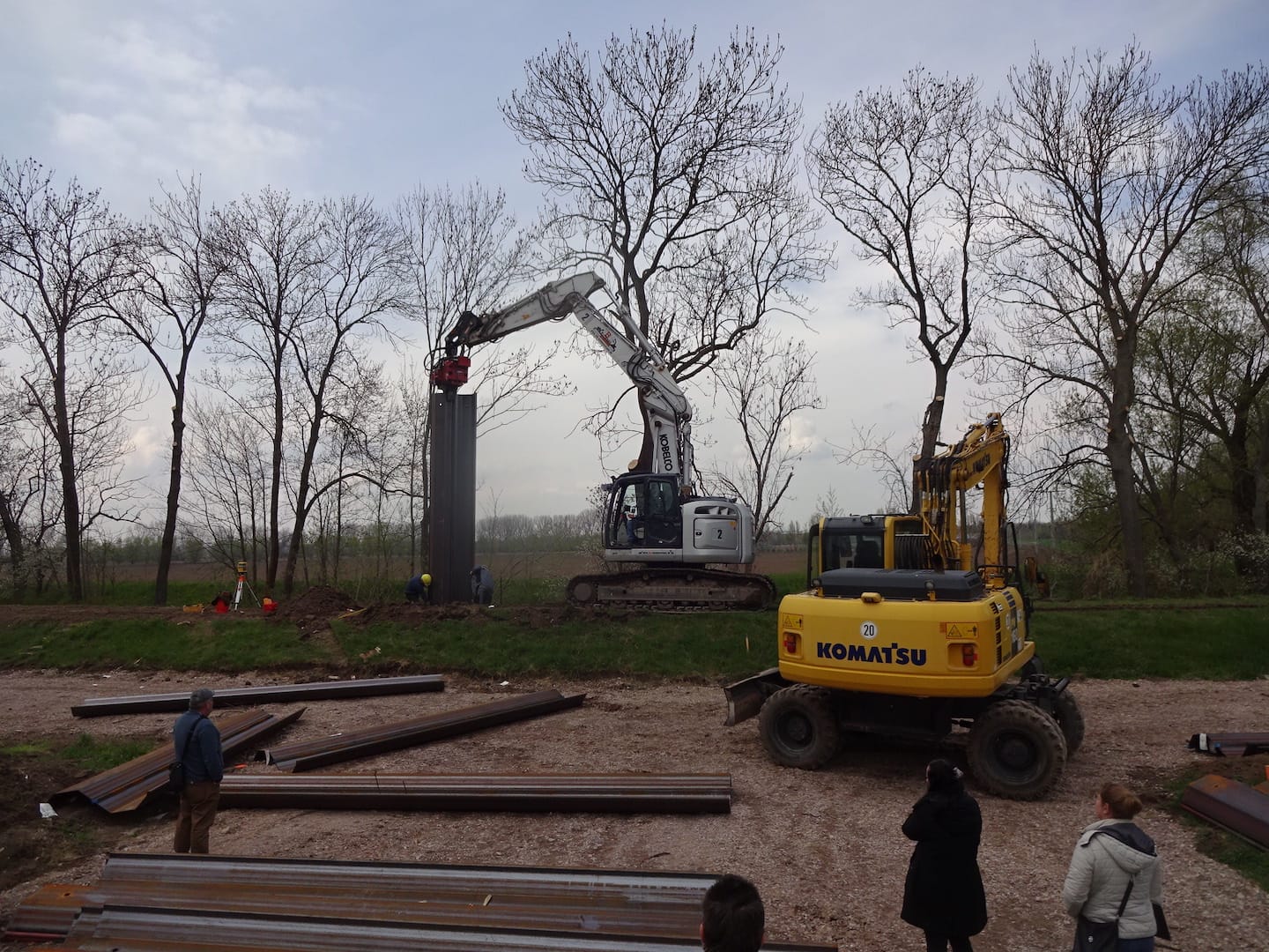 Einbringen der Spundwand