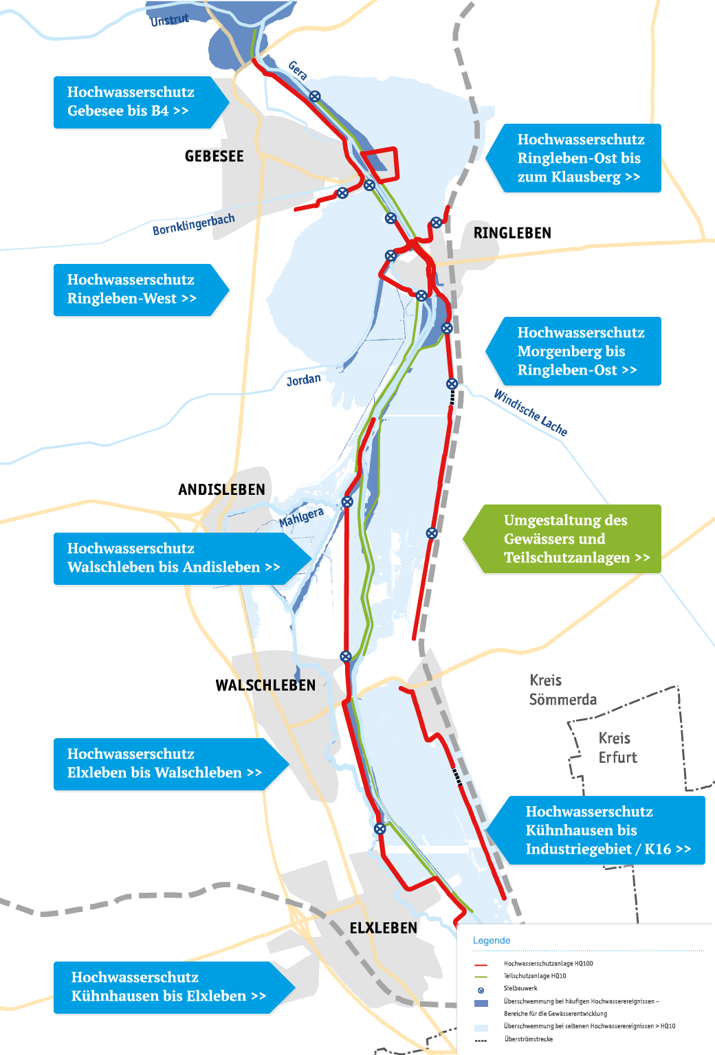 Karte nördliche Gera